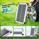 Callsun 7.5W Solar Trickle Charger with low-iron tempered glass and aluminum frame for all-weather lawn mower battery maintenance.