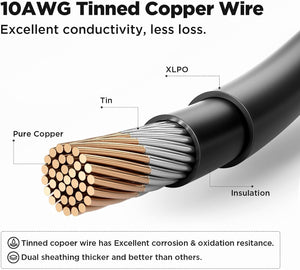 20FT 10AWG Solar Panel Extension Cable