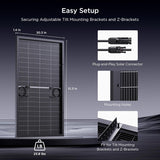 200W N-Type Bifacial Solar Panel