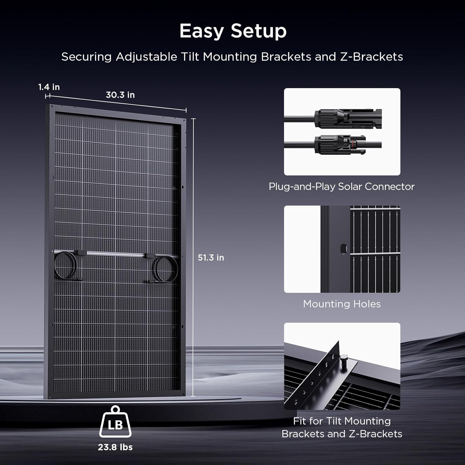 400W N-Type 16BB Bifacial Solar Panel 2Pcs 200 Watt