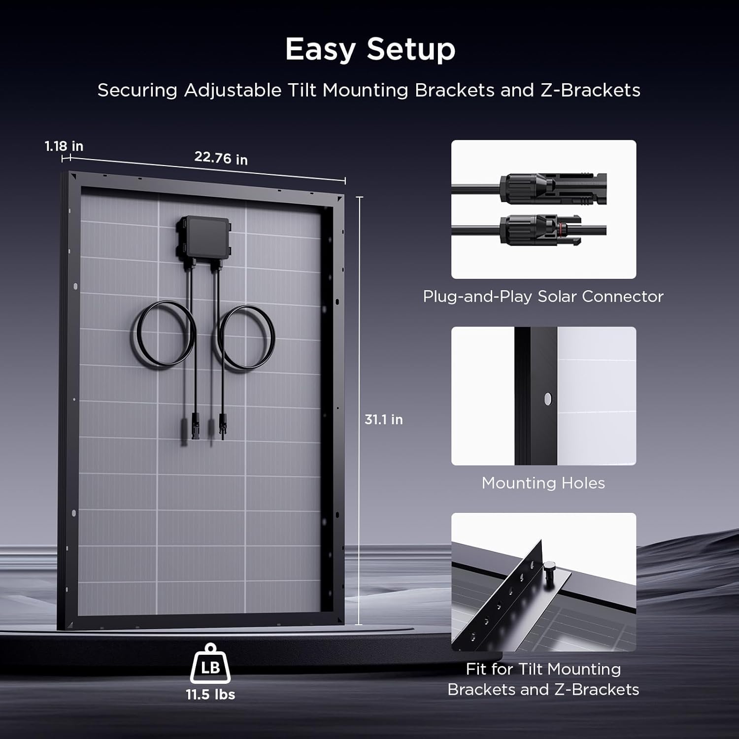 200W  N-Type 16BB Solar Panel 2Pcs-100W Solar Panel