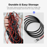 8.2FT 11AWG Battery to Charge Controller Tray Cables for 3/8 in Lugs