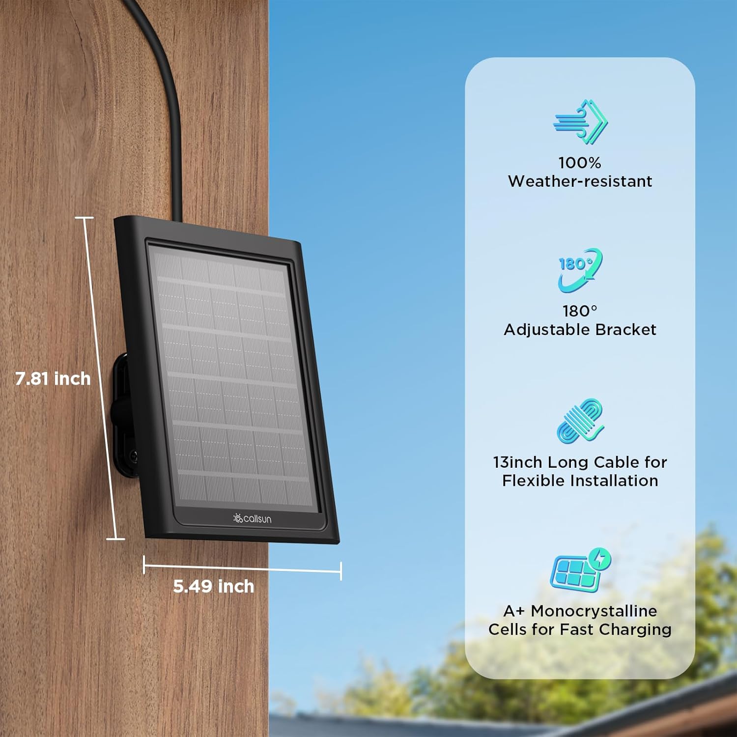 6W Solar Panel(For Ring/Arlo Security Cameras)