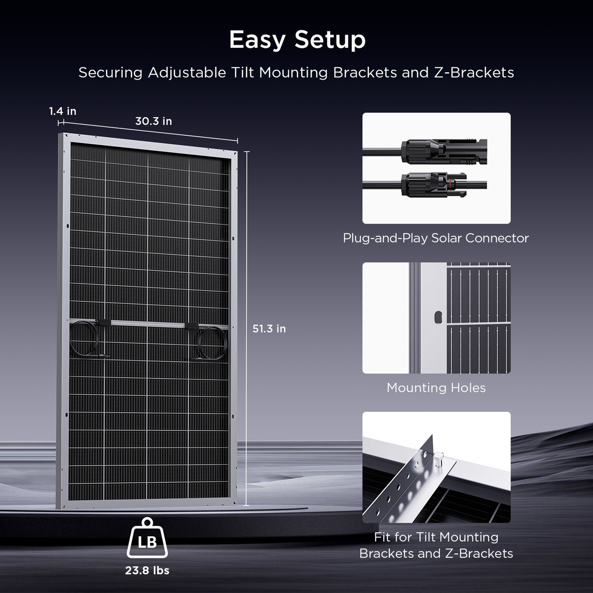 200W N-Type Bifacial Solar Panel – Silver Frame