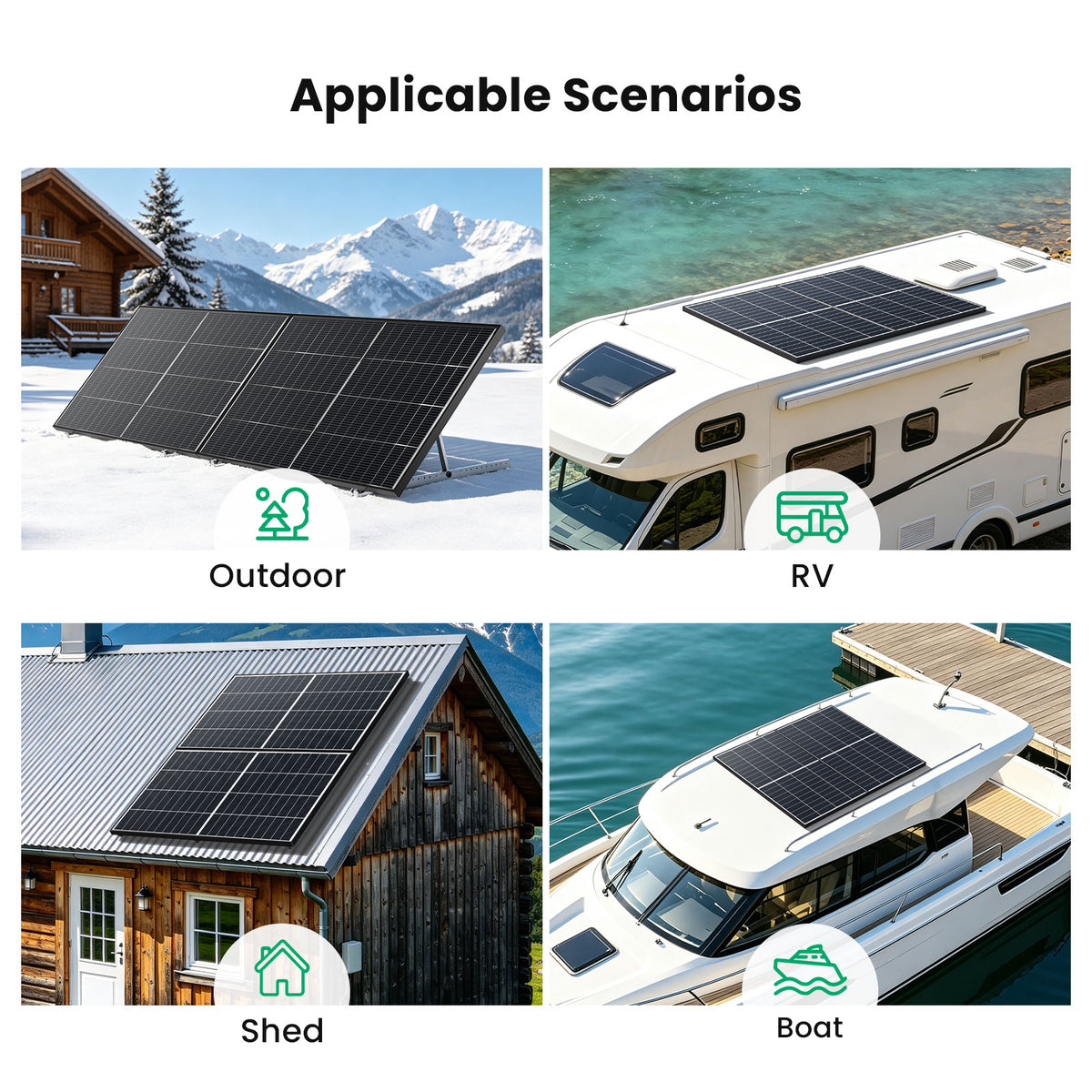 400W 12V Complete Solar Panel Kit