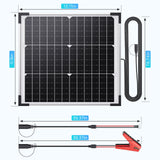 15W 12V Solar Battery Maintainer & Trickle Charger