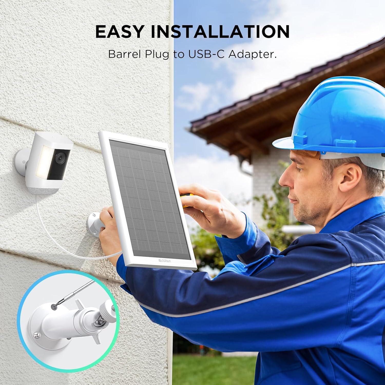 callsun Pack 6W Solar Panel for Security Camera