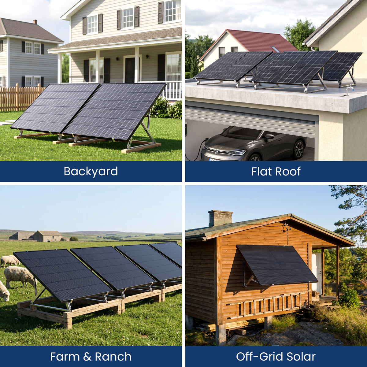 44in Solar Panel Tilt Mount Brackets