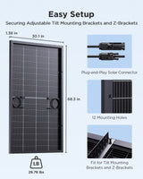 275W N-Type Bifacial Solar Panel