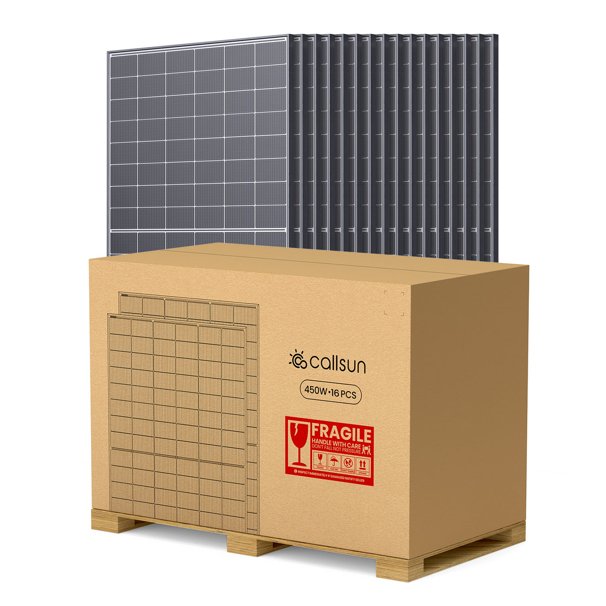 450W N-Type Bifacial Solar Panel - White Glass