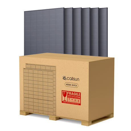 450W N-Type Bifacial Solar Panel - Black Glass