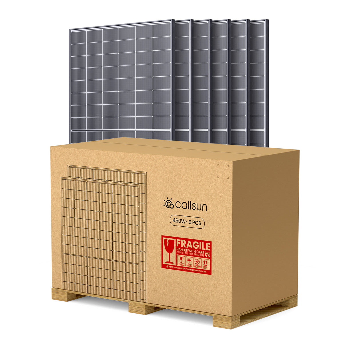 450W N-Type Bifacial Solar Panel - White Glass